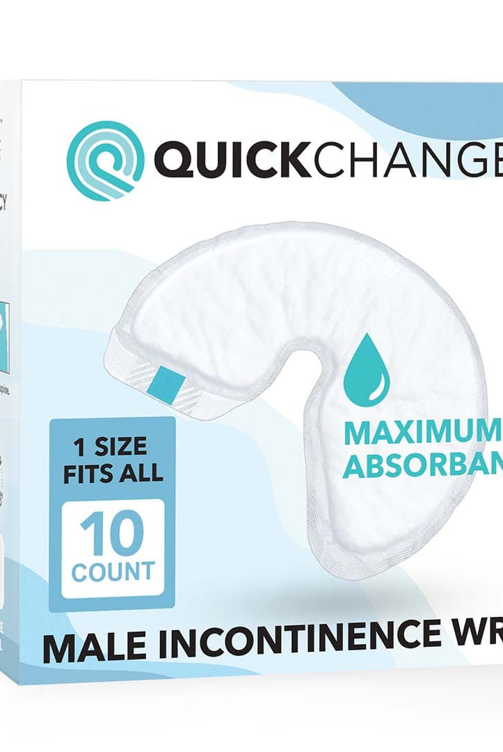 QuickChange Male Incontinence Wrap | Maximum Absorbency | 1 Size | 10 Count Trial Pack - QuickChange Incontinence Wrap - UK