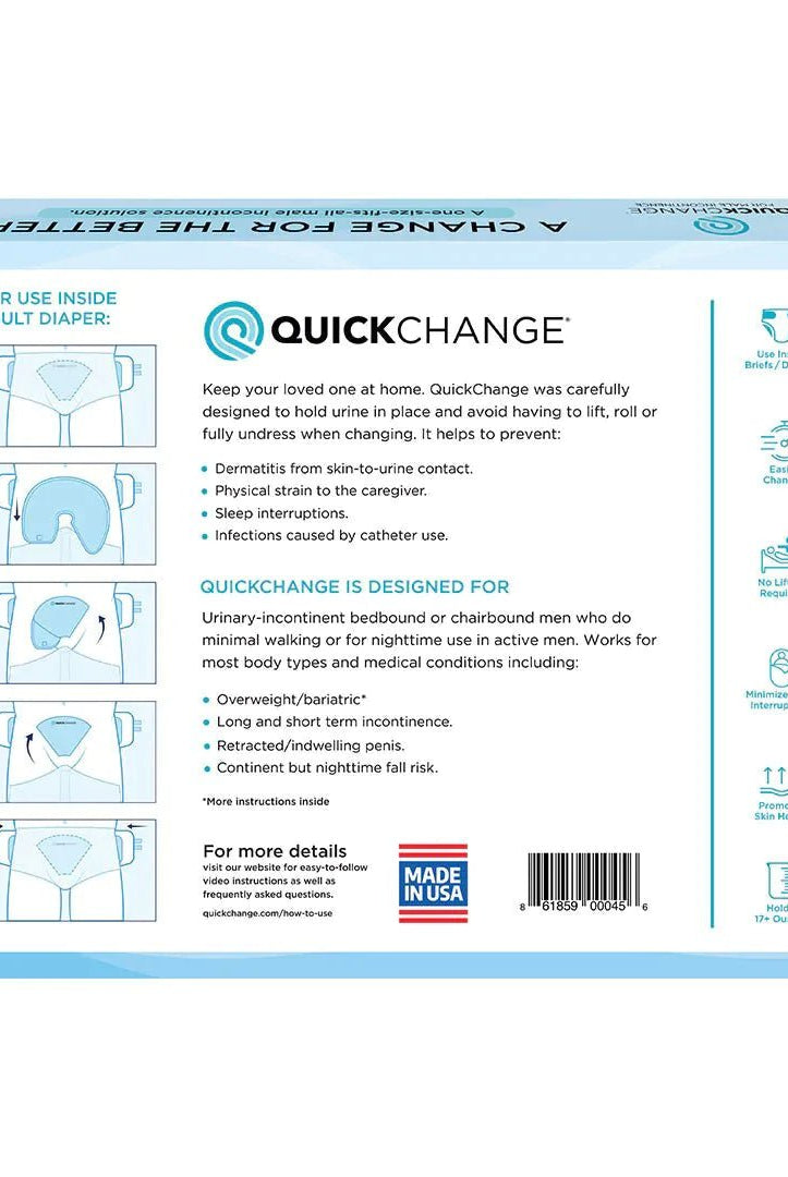 QuickChange Men's Incontinence Wrap | Maximum Absorbency | One - Size | 35 Count - QuickChange Incontinence Wrap - UK