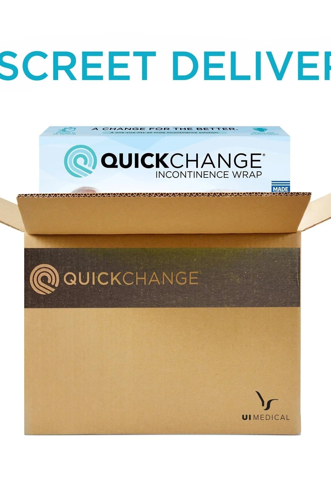 QuickChange Men's Incontinence Wrap | Maximum Absorbency | One - Size | 35 Count - QuickChange Incontinence Wrap - UK