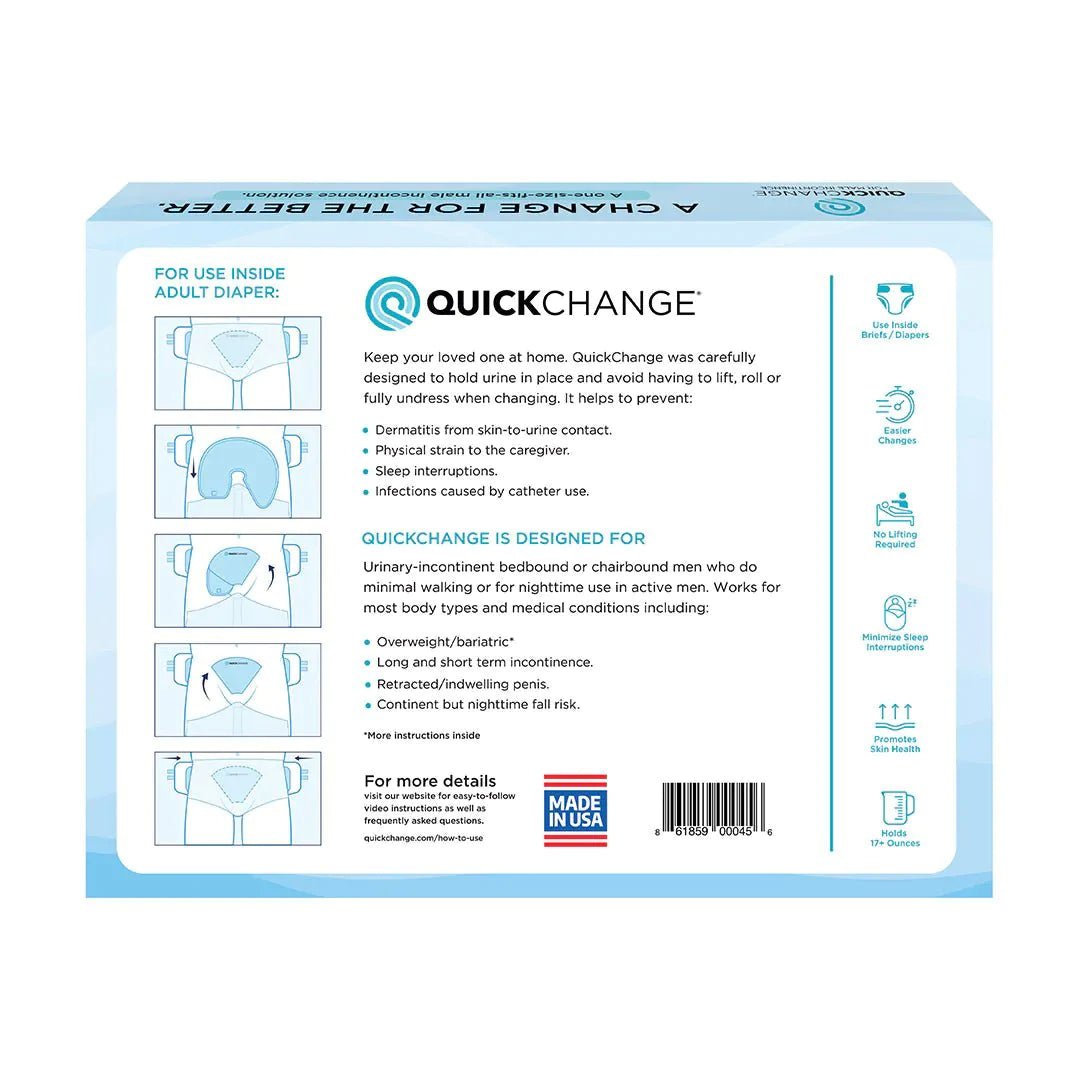 QuickChange Men's Incontinence Wrap | Maximum Absorbency | One-Size | 50 Count - QuickChange Wrap - UK