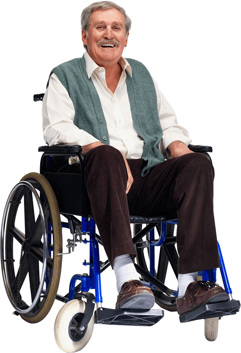 Elderly Man in a wheelchair