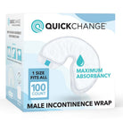 QuickChange Men's Incontinence Wrap | Maximum Absorbency | One - Size | 100 Count - QuickChange Incontinence Wrap - UK