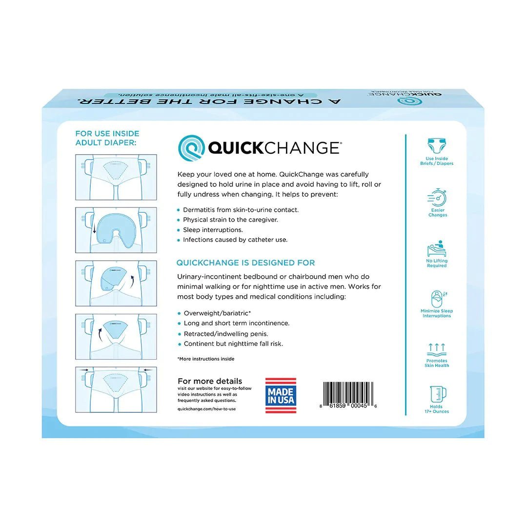 QuickChange Men's Incontinence Wrap | Maximum Absorbency | One - Size | 35 Count - QuickChange Incontinence Wrap - UK