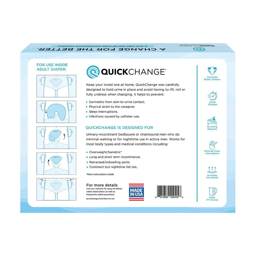 QuickChange Male Incontinence Wrap | Maximum Absorbency | 1 Size | 10 Count Trial Pack - QuickChange Wrap - UK