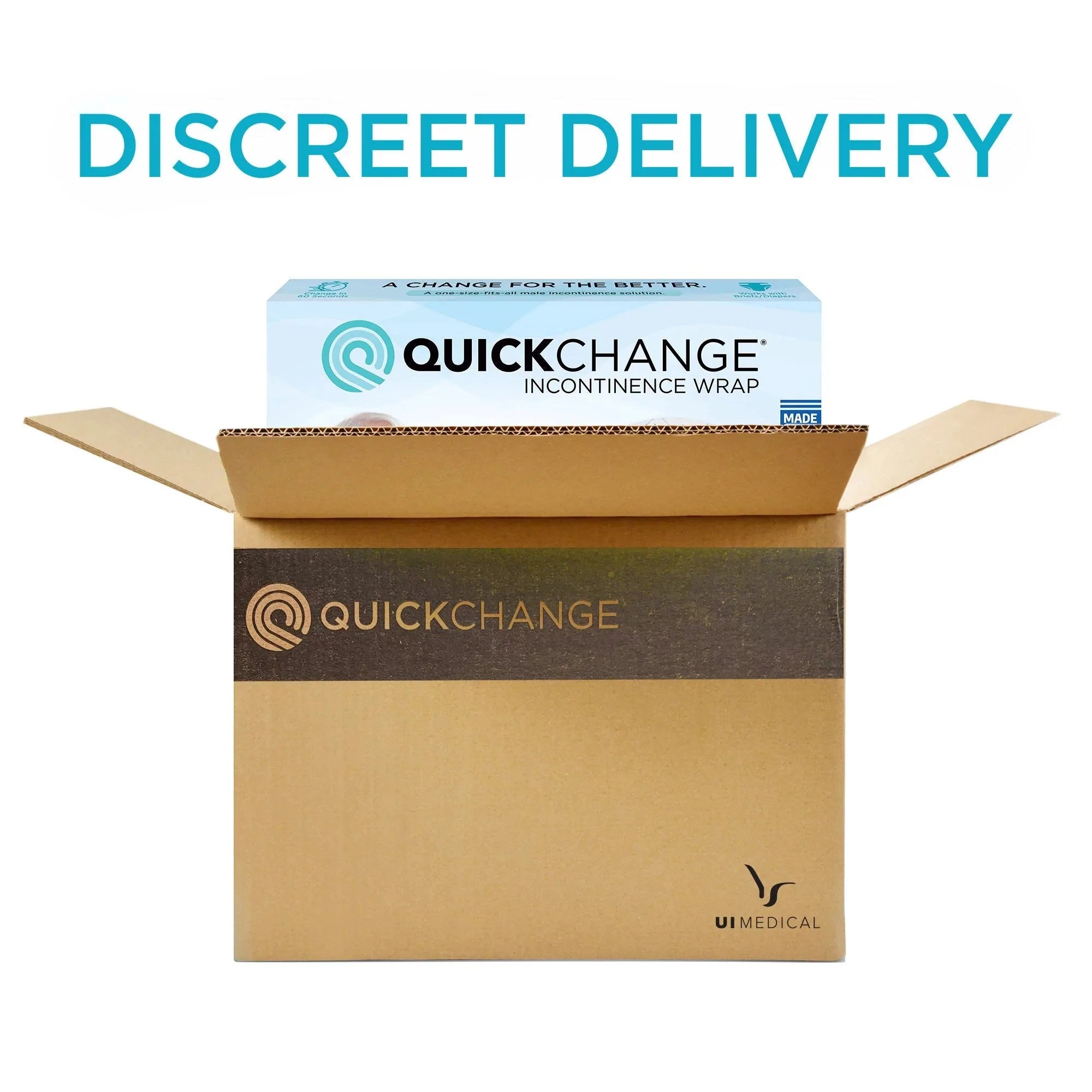 QuickChange Male Incontinence Wrap | Maximum Absorbency | 1 Size | 10 Count Trial Pack - QuickChange Wrap - UK
