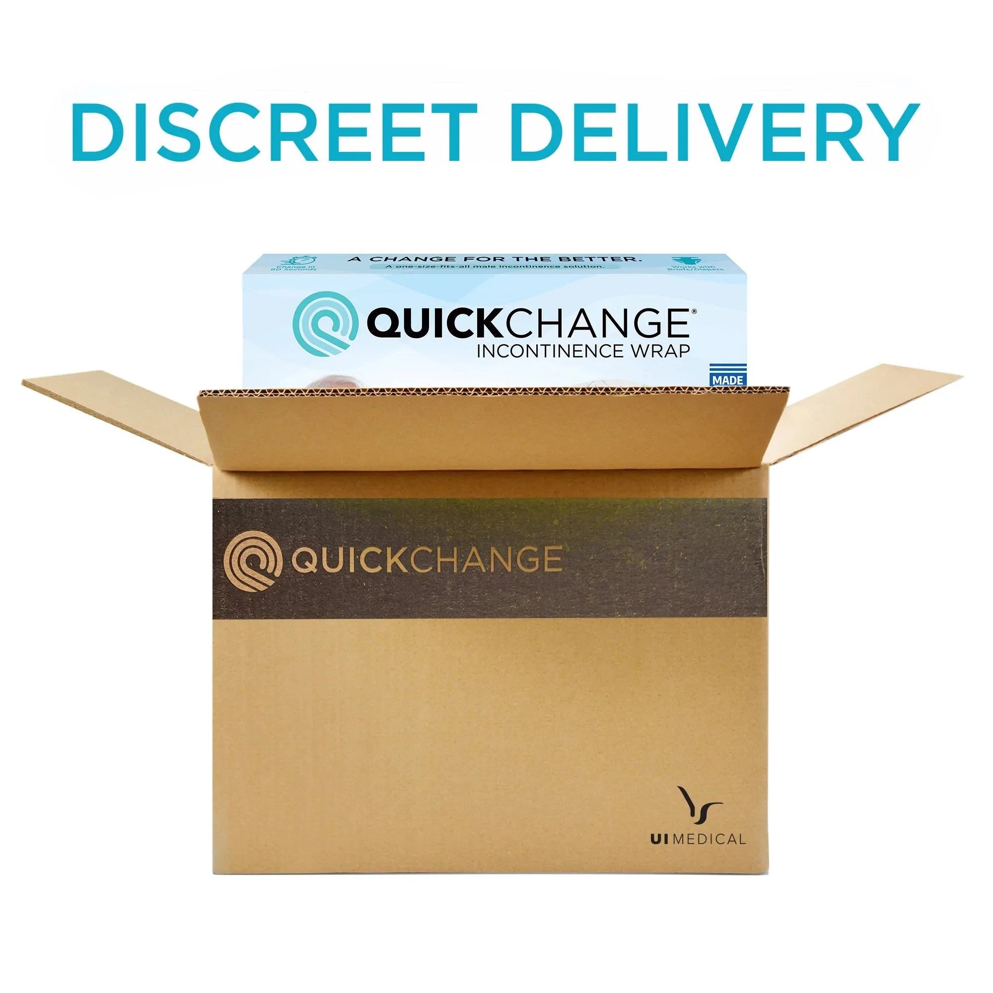 QuickChange Men's Incontinence Wrap | Maximum Absorbency | One-Size | 100 Count - QuickChange Wrap - UK